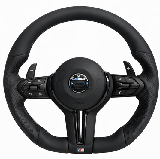 F-Series Flat Steering Wheel Black Plug & Play